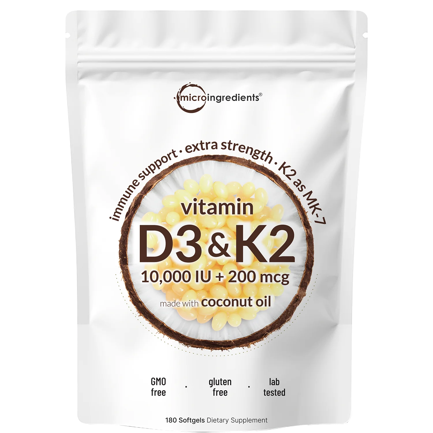 Vitamin D3 K2 Supplement Softgels